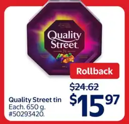 Walmart Quality Street tin offer