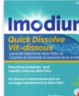 Walmart Imodium Quick Dissolve tablets offer