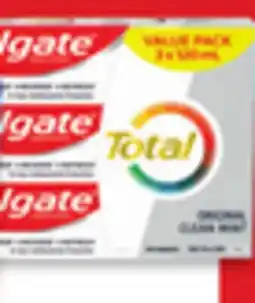 Walmart Colgate Total 3 x 120 mL toothpaste offer