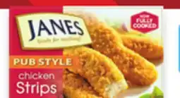 Walmart Janes Pub Style breaded chicken nuggets, strips or burgers offer