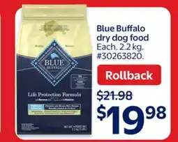 Walmart Blue Buffalo Dry Dog Food offer