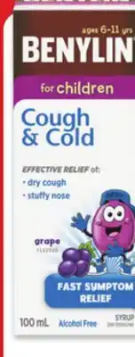 Walmart Children's BENYLIN syrup offer