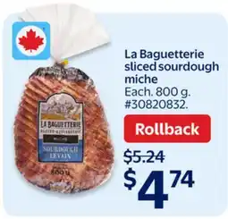 Walmart La Baguetterie sliced sourdough miche offer
