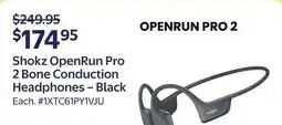Walmart Shokz OpenRun Pro 2 Bone Conduction Headphones – Black offer