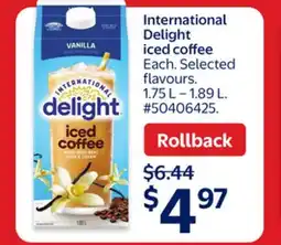 Walmart International Delight iced coffee offer