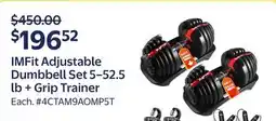 Walmart IMFit Adjustable Dumbbell Set 5–52.5 lb + Grip Trainer offer