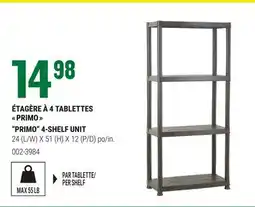 BMR ÉTAGÈRE À 4 TABLETTES  PRIMO  offer