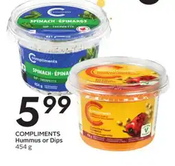 Sobeys COMPLIMENTS Hummus or Dips offer