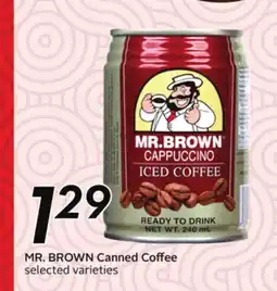 Sobeys MR. BROWN Canned Coffee offer