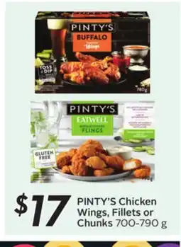 Sobeys PINTY'S Chicken Wings, Fillets or Chunks offer