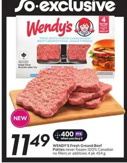 Sobeys WENDY'S Fresh Ground Beef Patties offer