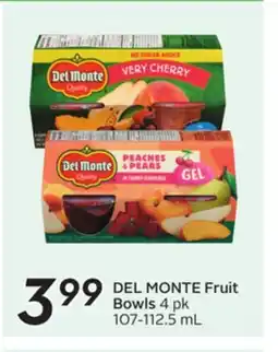 Sobeys DEL MONTE Fruit Bowls offer