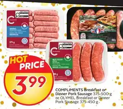 Sobeys COMPLIMENTS Breakfast or Dinner Pork Sausage offer