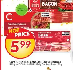Sobeys COMPLIMENTS or CANADIAN BUTCHER Bacon offer