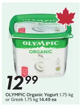 Sobeys OLYMPIC Organic Yogurt offer