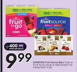 Sobeys SUNRYPE Fruit Source Bars offer
