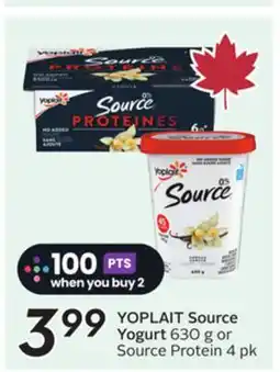Sobeys YOPLAIT Source Yogurt offer