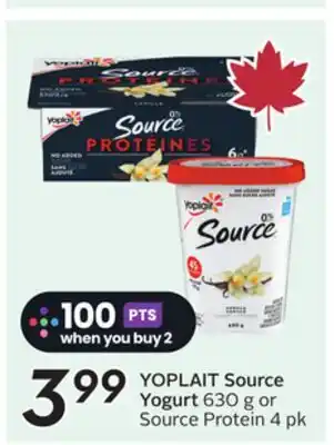 Sobeys YOPLAIT Source Yogurt offer