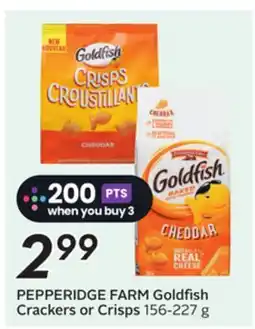 Sobeys PEPPERIDGE FARM Goldfish Crackers or Crisps offer
