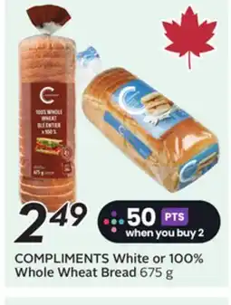 Sobeys COMPLIMENTS White or 100% Whole Wheat Bread offer