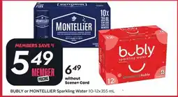 Sobeys BUBLY or MONTELLIER Sparkling Water offer