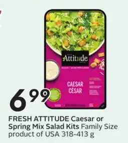Sobeys FRESH ATTITUDE Caesar or Spring Mix Salad Kits offer