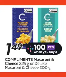 Sobeys COMPLIMENTS Macaroni & Cheese offer