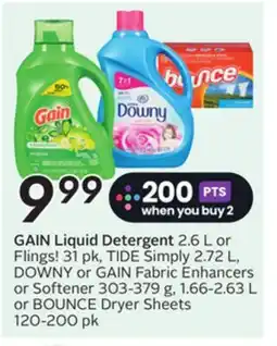 Sobeys GAIN Liquid Detergent offer