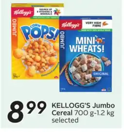 Sobeys KELLOGG'S Jumbo Cereal offer