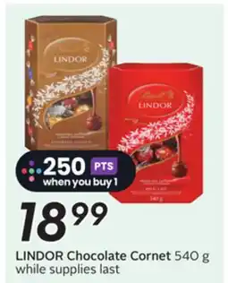 Sobeys LINDOR Chocolate Cornet offer