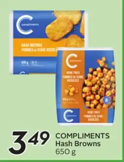 Sobeys COMPLIMENTS Hash Browns offer