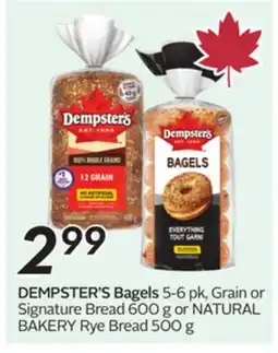 Sobeys DEMPSTER'S Bagels offer