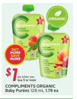 Sobeys COMPLIMENTS ORGANIC Baby Purées offer