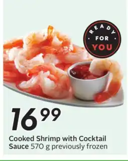 Sobeys Cooked Shrimp with Cocktail Sauce offer