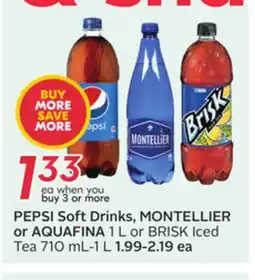 Sobeys PEPSI Soft Drinks, MONTELLIER or AQUAFINA offer