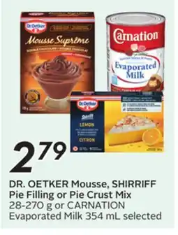 Sobeys DR. OETKER Mousse, SHIRRIFF Pie Filling or Pie Crust Mix offer