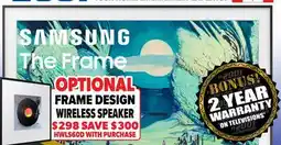 2001 Audio Video QN55LS03F SAMSUNG 55 THE FRAME QLED TV ART MODE TV offer