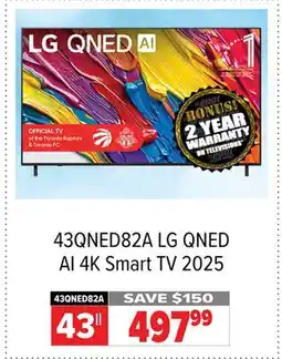 2001 Audio Video 43QNED82A LG 43 QNED AI 4K Smart TV 2025 offer