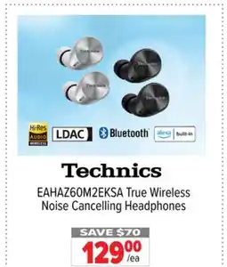 2001 Audio Video EAHAZ60M2EKSA Technics True Wireless Noise Cancelling Headphones offer
