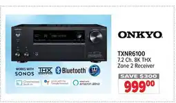 2001 Audio Video TXNR6100 ONKYO 7.2 Ch. 8K THX Zone 2 Receiver offer