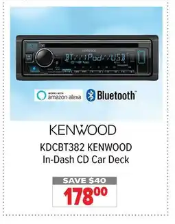 2001 Audio Video KDCBT382 KENWOOD In-Dash CD Car Deck offer