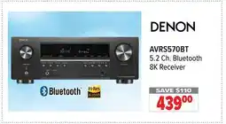2001 Audio Video AVRS570BT Denon 5.2 Ch. Bluetooth 8K Receiver offer