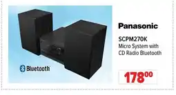 2001 Audio Video SCPM270K Panasonic Micro System with CD Radio Bluetooth offer