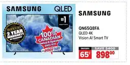 2001 Audio Video QN65Q8FA 65 SAMSUNG QLED 4K Vision AI Smart TV offer