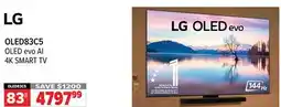 2001 Audio Video OLED83C5 LG 83 OLED evo AI 4K SMART TV offer