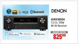 2001 Audio Video AVRX1800H DENON 7.2 Ch. 175W 8K AV Receiver offer