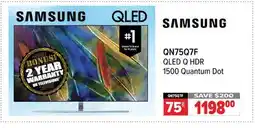 2001 Audio Video QN75Q7F SAMSUNG 55 QLED Q HDR 1500 Quantum Dot offer