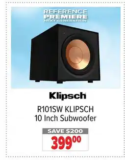 2001 Audio Video R101SW KLIPSCH 10 Inch Subwoofer offer