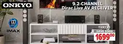 2001 Audio Video TXRZ30 ONKYO 9.2-CHANNEL Dirac Live AV RECEIVER offer