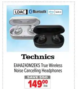 2001 Audio Video EAHAZ40M2EKS Technics True Wireless Noise Cancelling Headphones offer